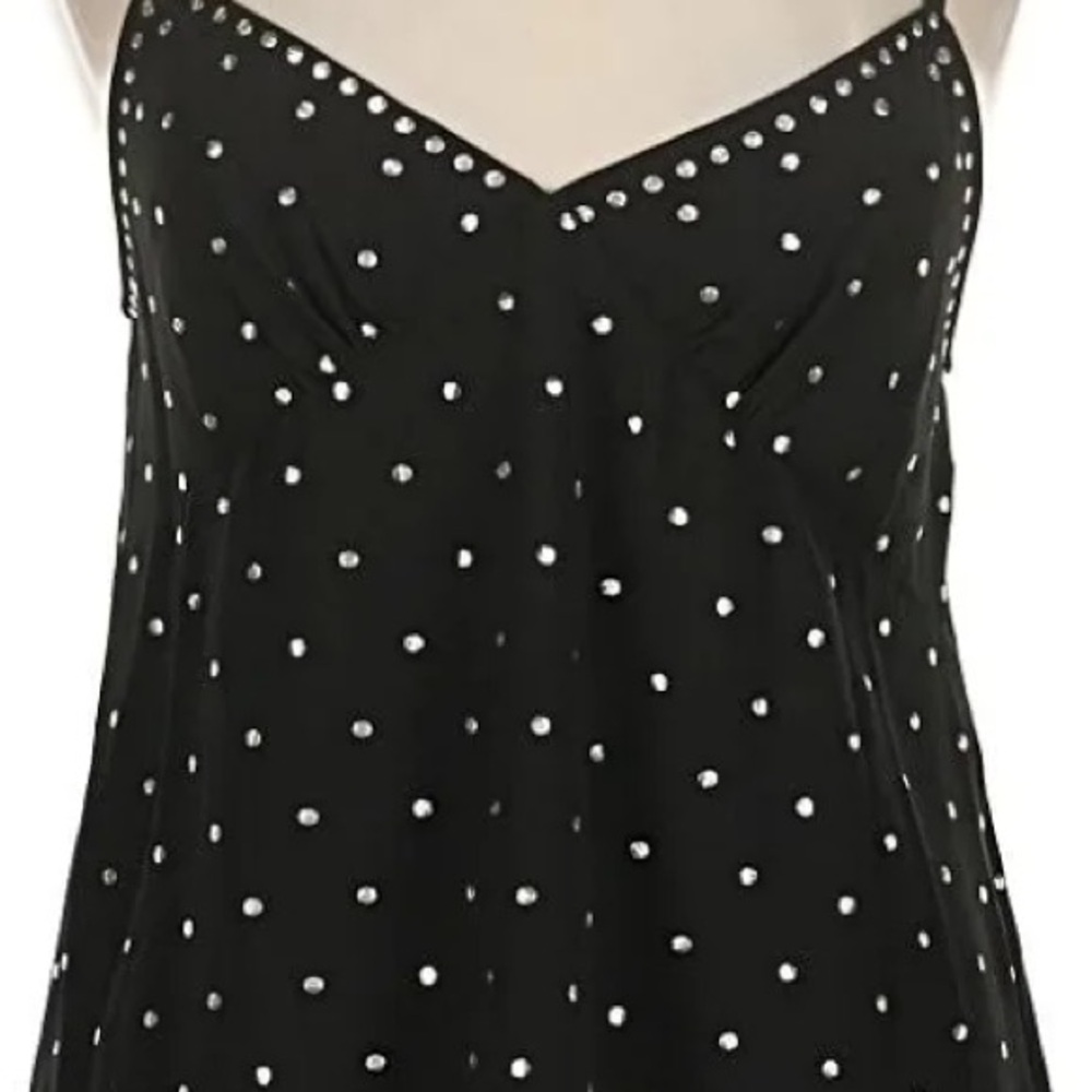 New with tags. MICHAEL Michael Kors Black Studded Cami with Silver Accents